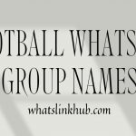 Football Whatsapp Group Names
