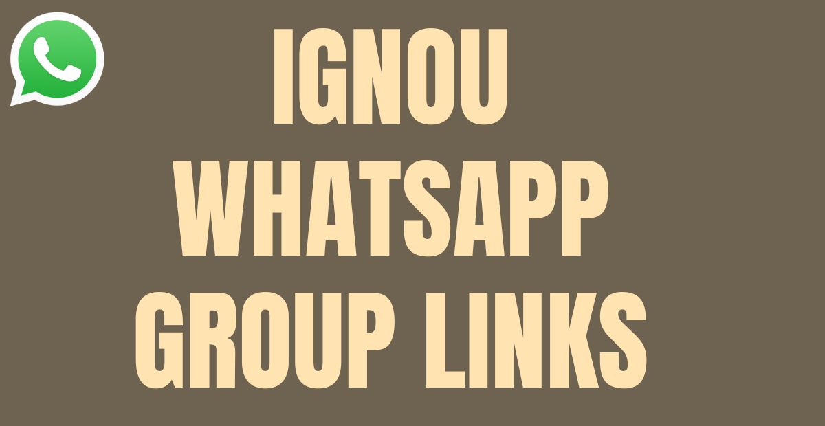 IGNOU WhatsApp Group Links